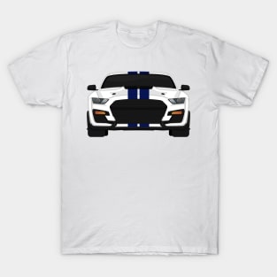 Shelby GT500 2020 Oxford-White + Kona-Blue Stripes T-Shirt